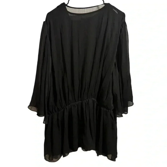 American Glamour by Badgley Mischka Black Embellished Blouse Size 2X - Picture 2 of 5